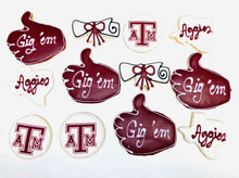 Load image into Gallery viewer, Texas A&M University themed cookies