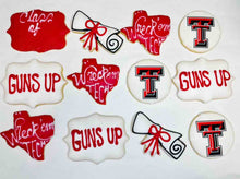 Load image into Gallery viewer, Texas Tech University themed cookies