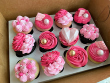 Load image into Gallery viewer, Pink Heart cupcake box-6pcs