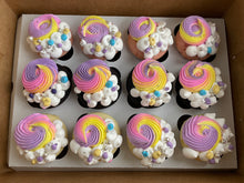 Load image into Gallery viewer, Rainbow cupcake box-6pcs