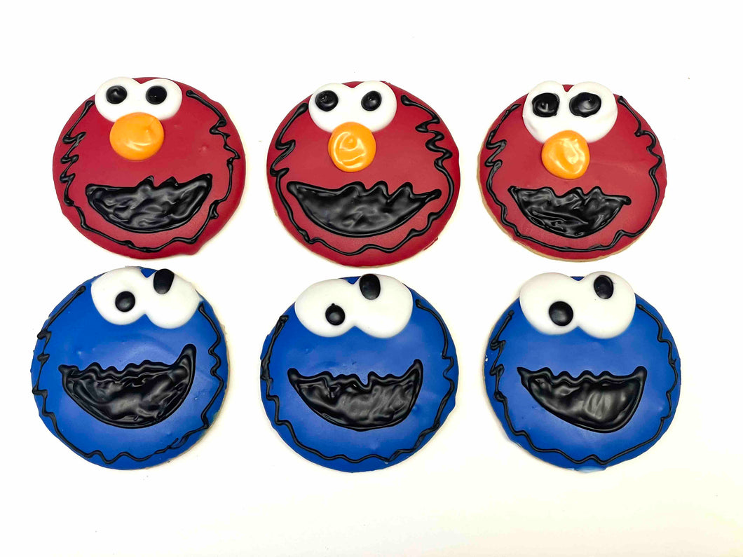 Elmo and Cookie Monster Cookies