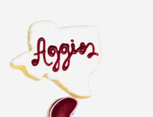 Load image into Gallery viewer, Texas A&amp;M University themed cookies
