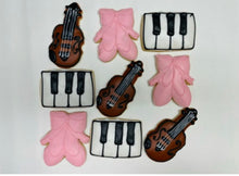Load image into Gallery viewer, Violin, Ballet, Piano themed cookie
