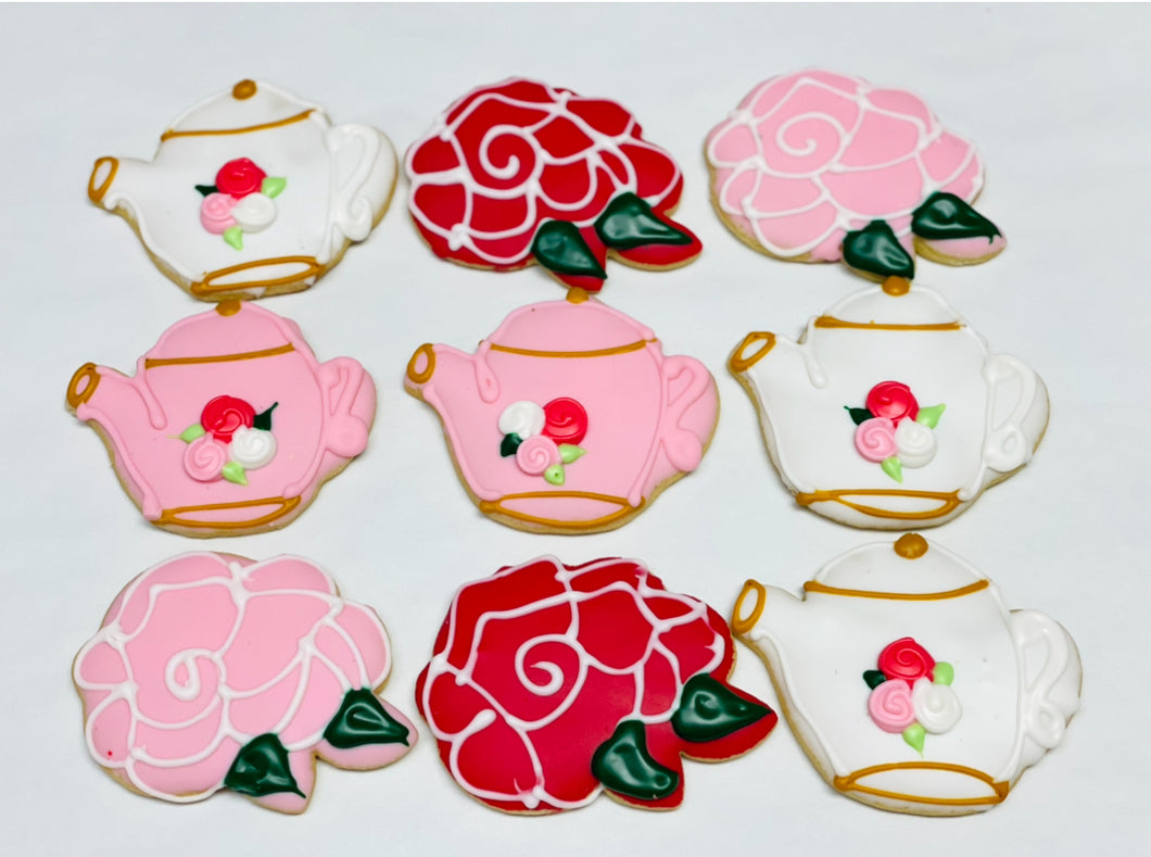 Tea party / rose cookies
