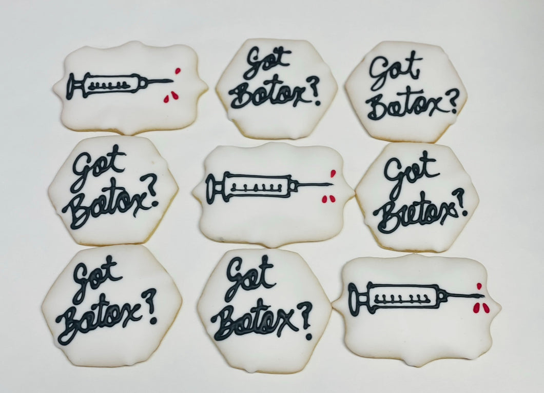 Botox Themed Cookies