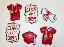 Load image into Gallery viewer, Primary Colors Graduation cookies
