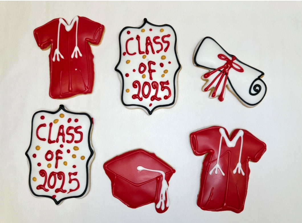 Primary Colors Graduation cookies