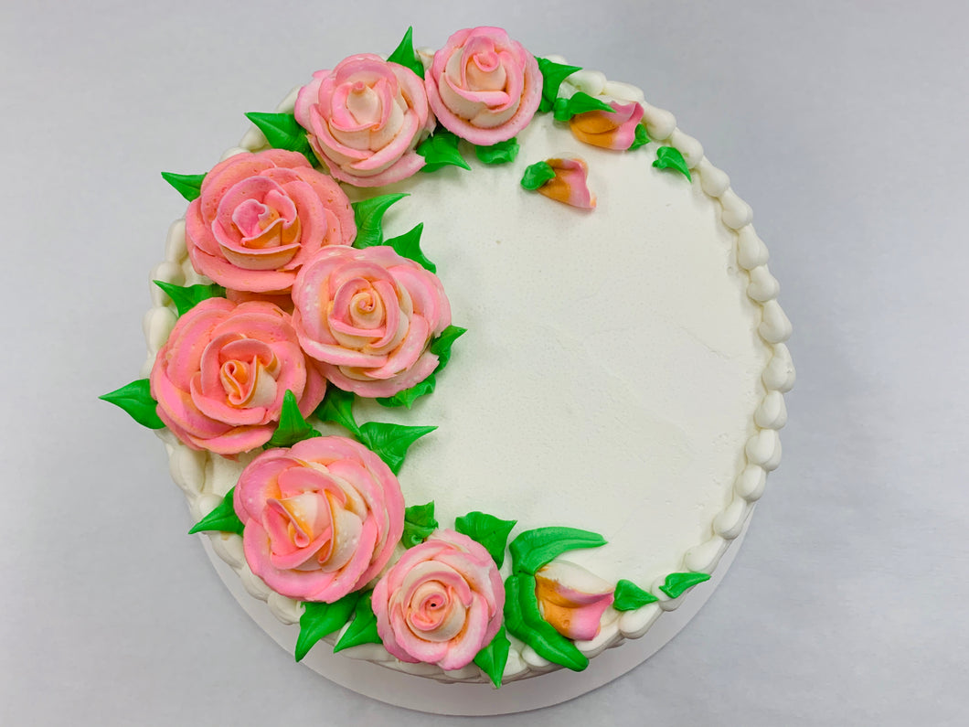Rose decorated cake