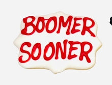 Load image into Gallery viewer, University of Oklahoma graduation themed cookies
