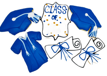 Load image into Gallery viewer, Primary Colors Graduation cookies
