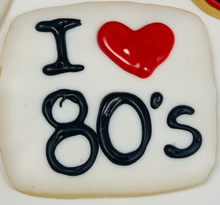 Load image into Gallery viewer, I heart 80s, MTV, Sunglasses Cookies
