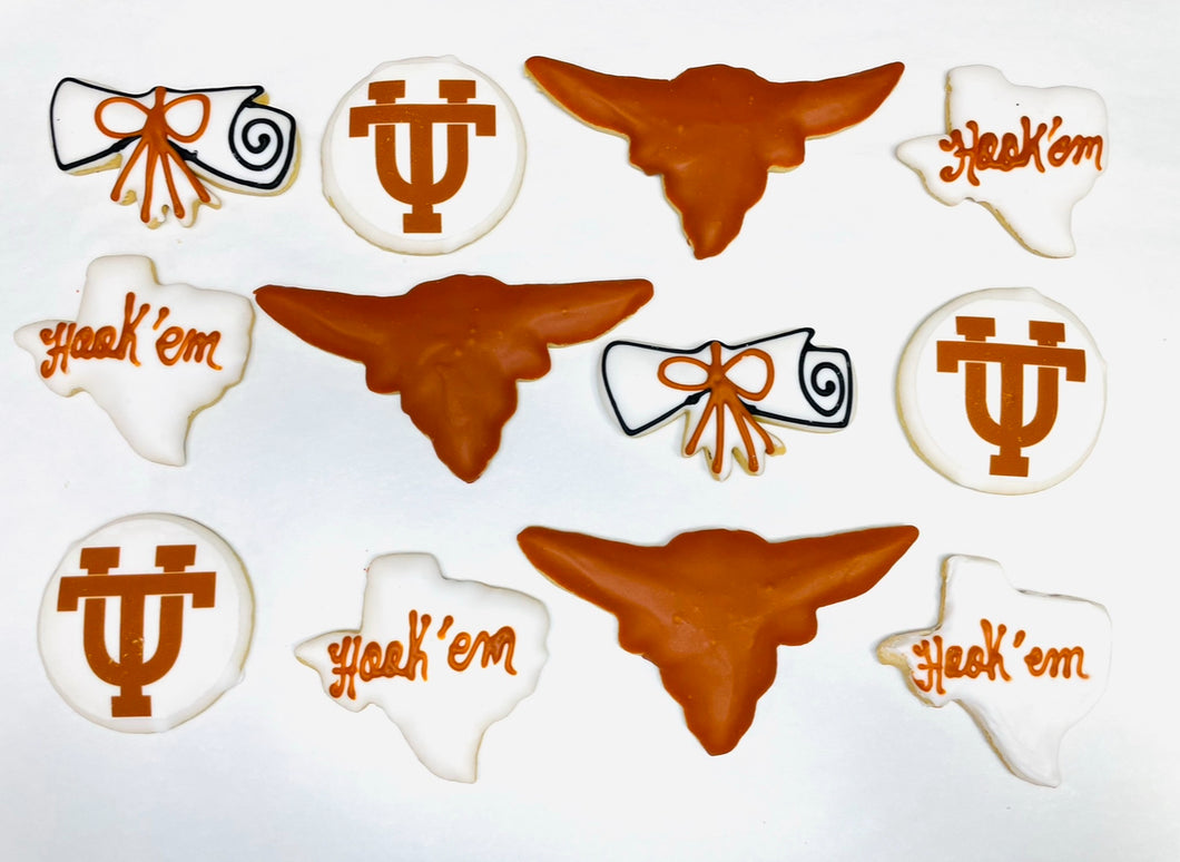 University of Texas themed cookies
