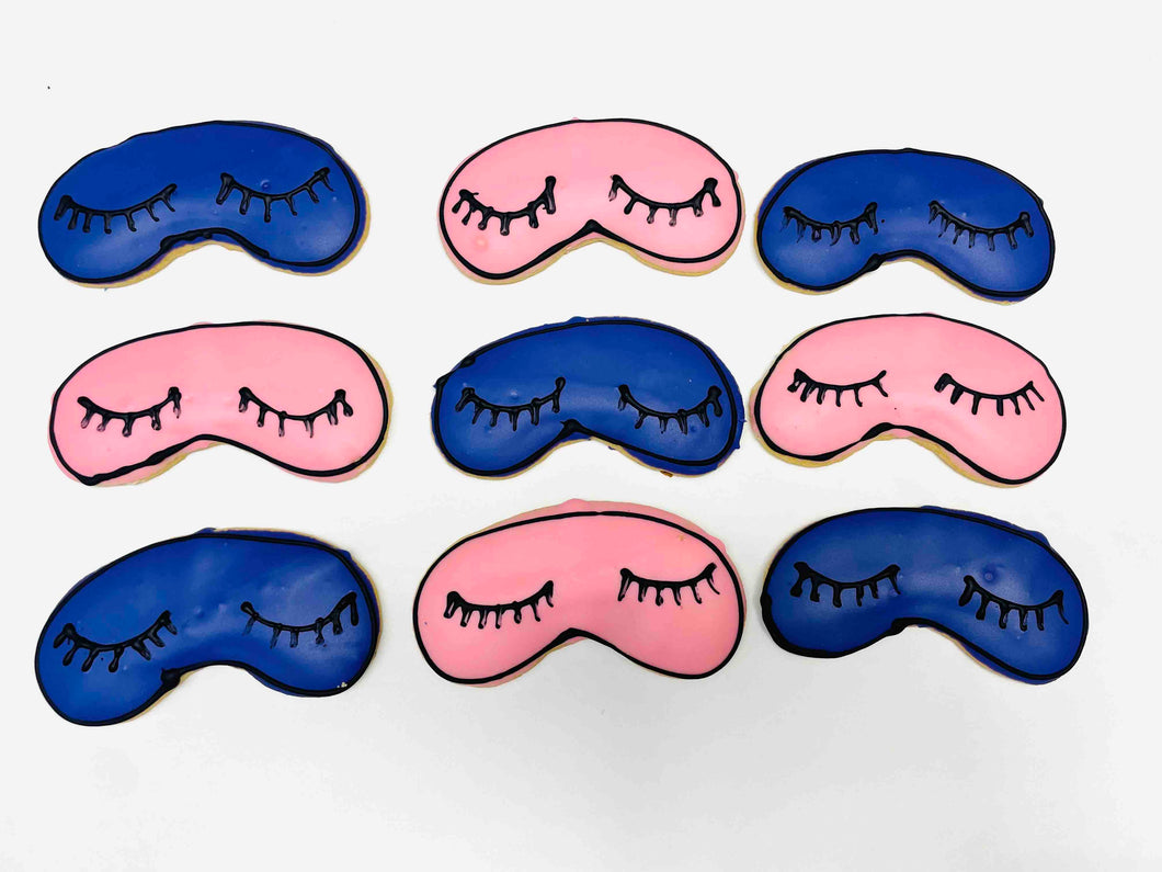 Eye Mask, sleepover, spa party Cookies