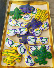 Load image into Gallery viewer, Mardi Gras cookies box- 12pcs
