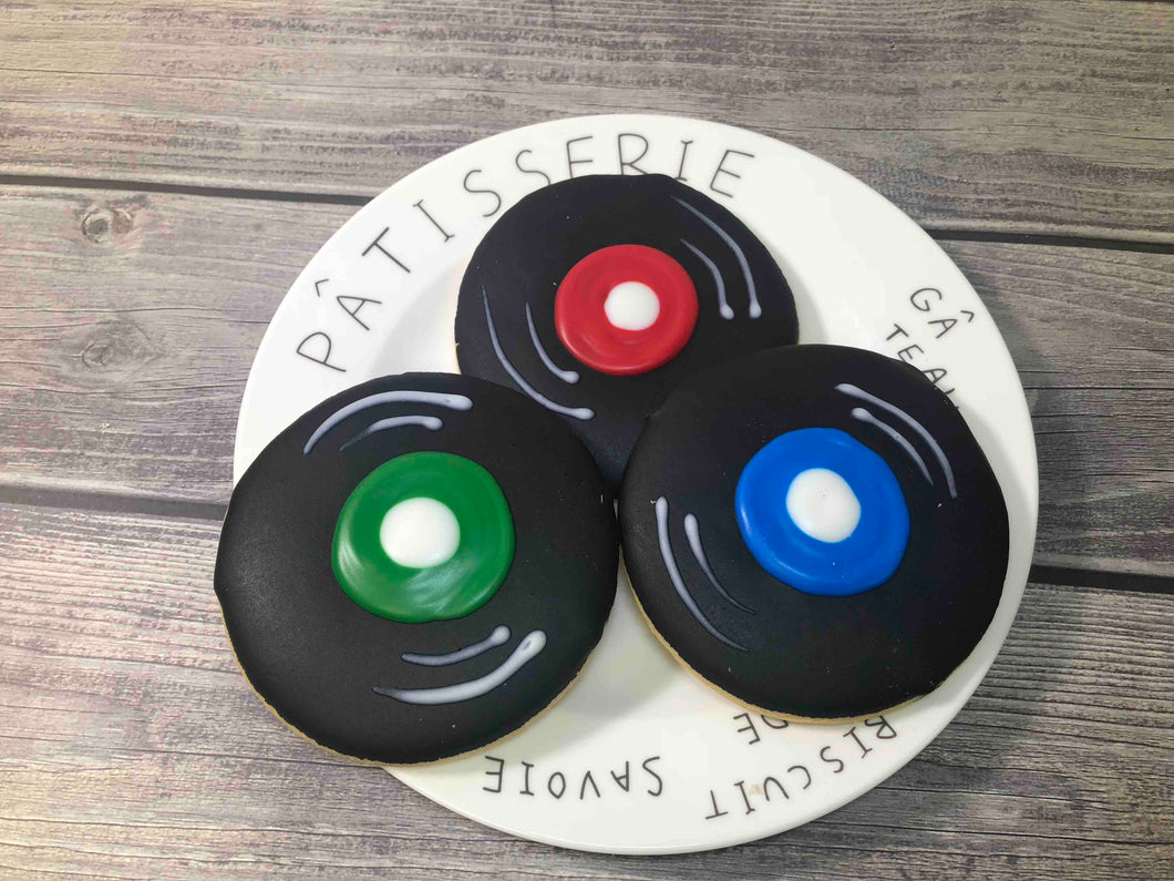 Retro Vinyl Record Cookies