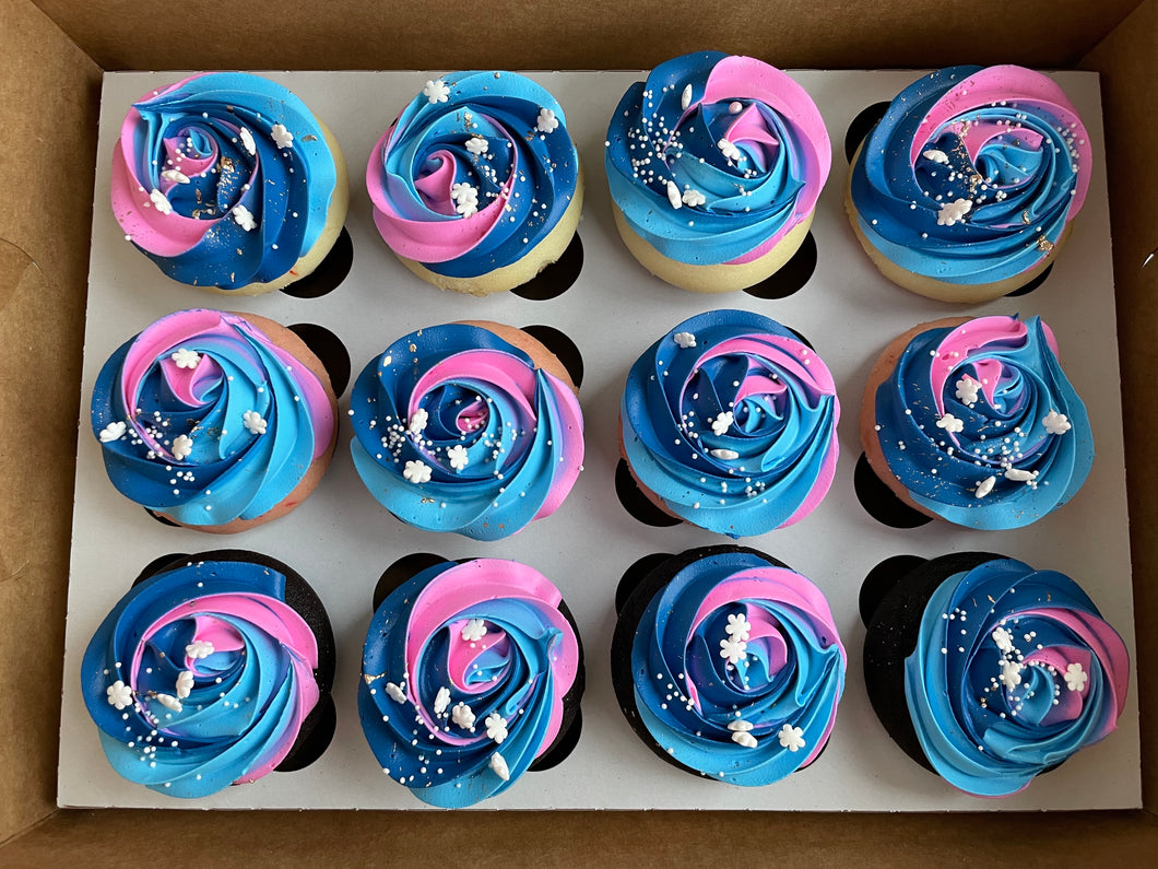 Galaxy cupcake box- 6pcs