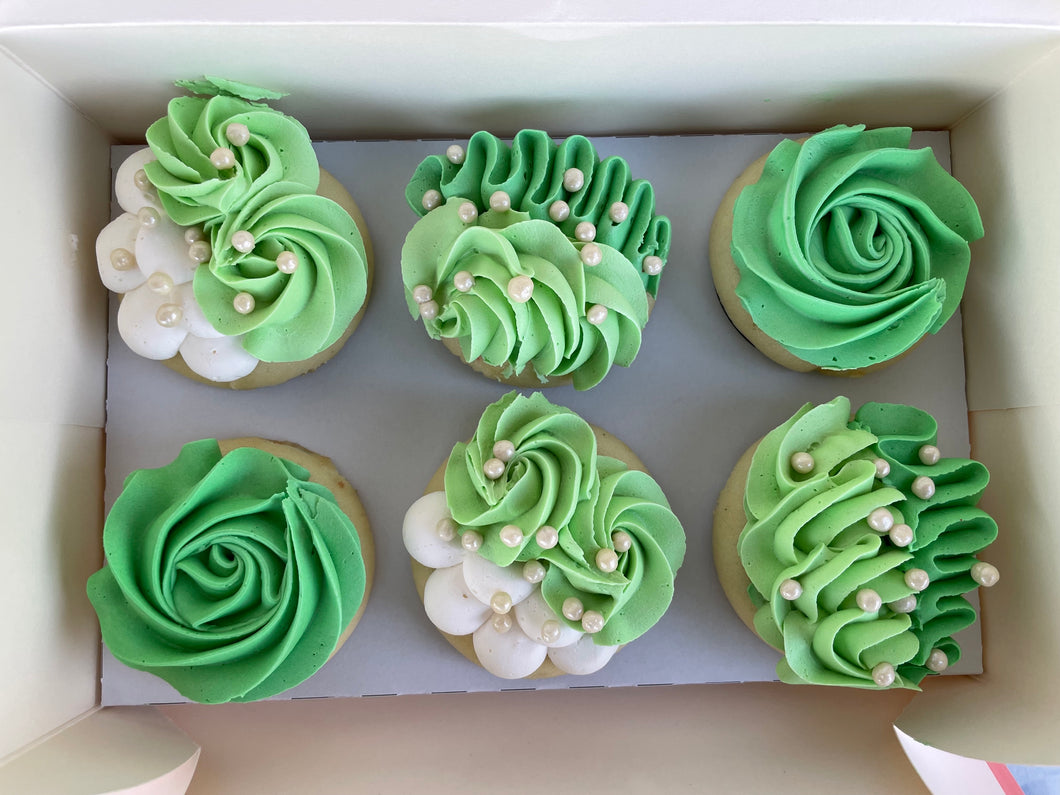 Green Cupcake Box-6pcs